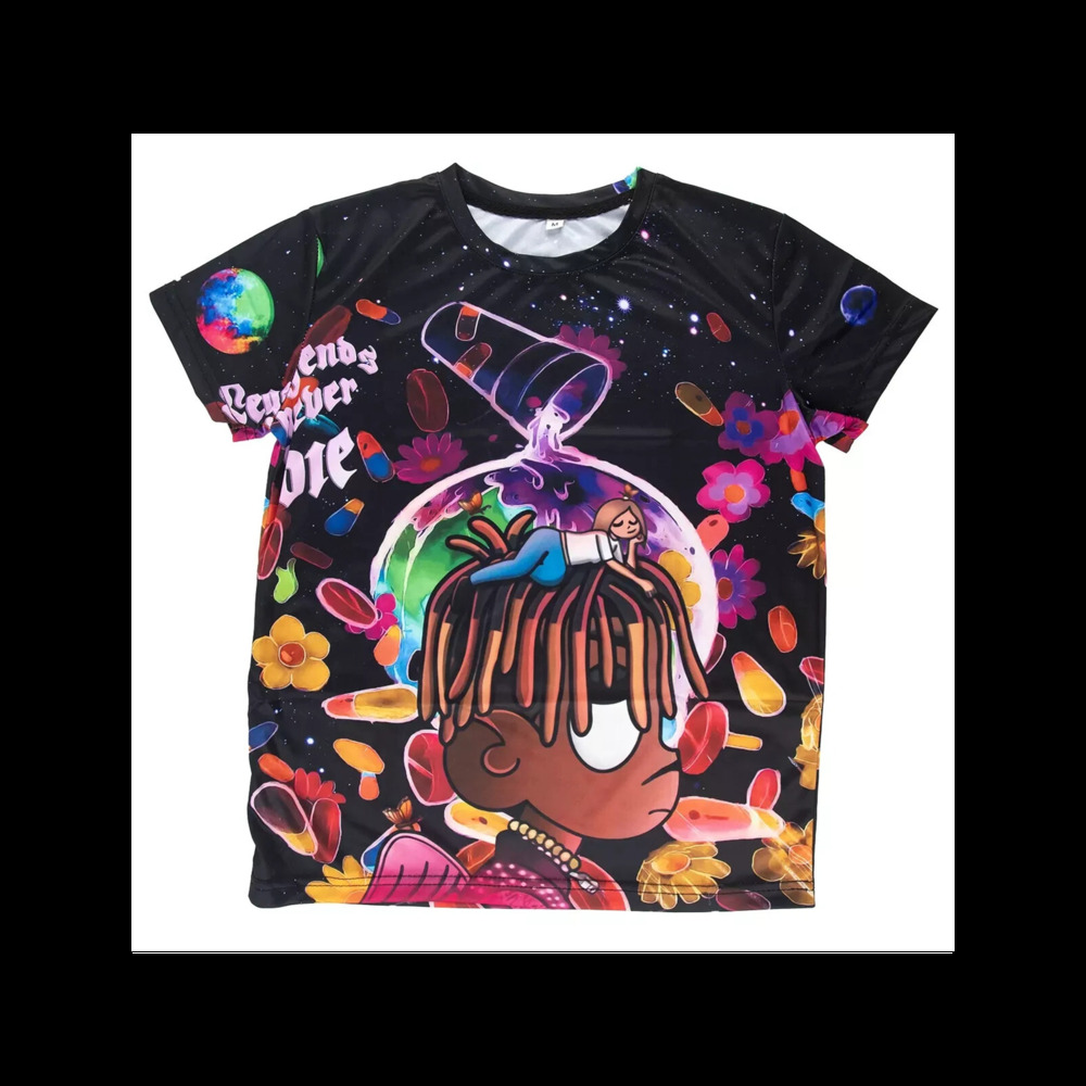 NEW Kid's Juice WRLD Lightweight Double Sided Print T-Shirt - - Size Large